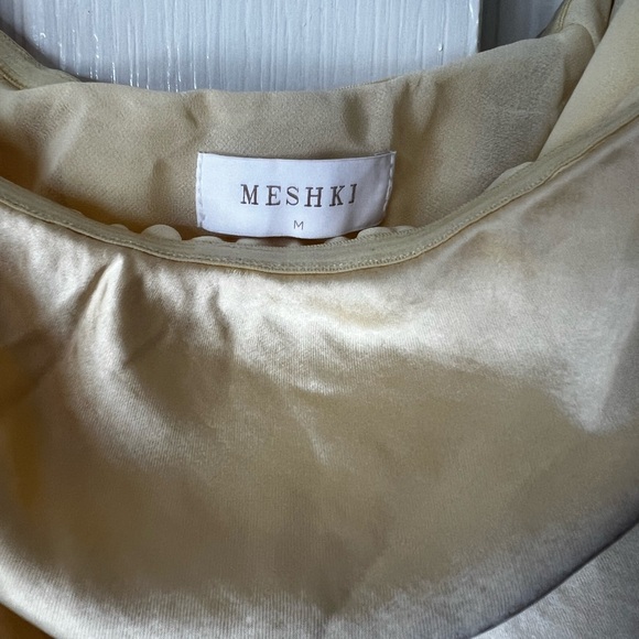 MESHKI Strapless Midi Dress- Butter Yellow - Picture 7 of 7